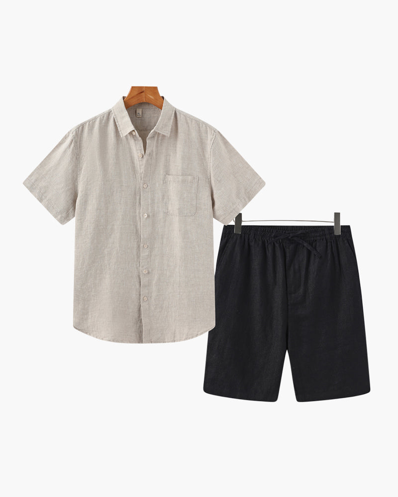 Old Money Leinenkombination (Shorts)