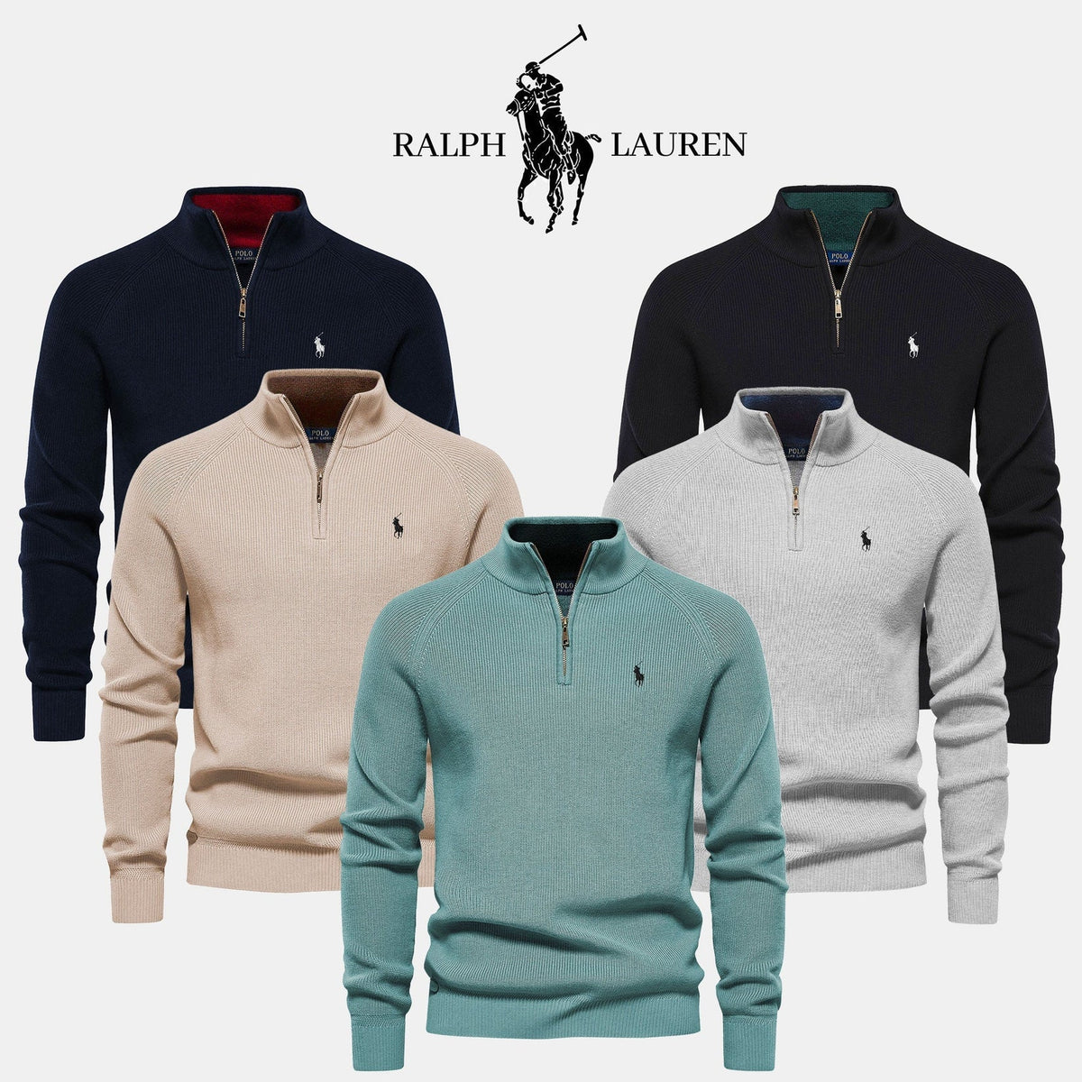 Pullover mit halbem Reißverschluss RL™